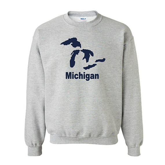 Great Lakes Michigan Sweatshirt Michigan gifts Great Lakes Etsy