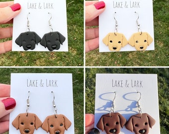 Labrador Retriever Dog Earrings, Lab Dog Mom gifts, Golden Retriever gifts, Viszla dog gift