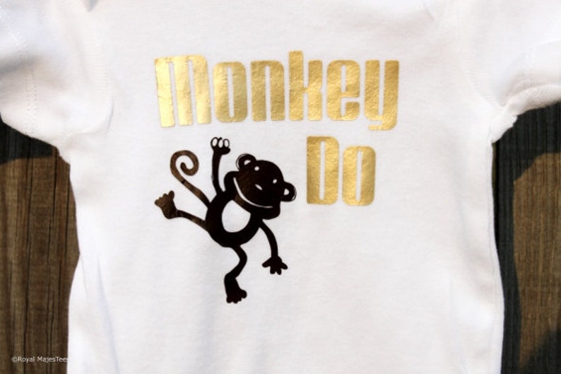 Funny Twin shirts Twin onesies\u00ae Monkey See Monkey Do Monkey Twins Onesies\u00ae