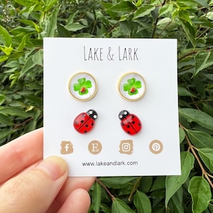 Lucky Ladybug Stud Earring Gift Set