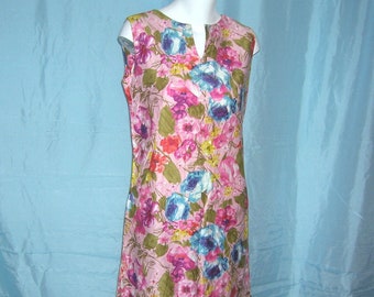 Vintage American Golfer Mod 60s Floral Scooter Dress