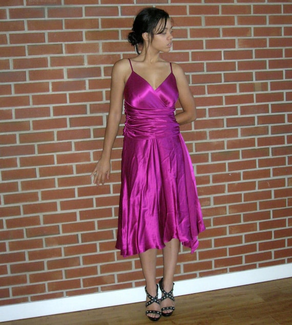 Vintage Papell Boutique Evening Silk Ruched Dress Vintage Papell Boutique Evening Silk Ruched Dress