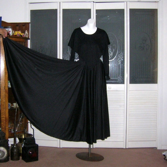 Vintage 70s Ruffled Disco Dance Dress Leotard & Fu