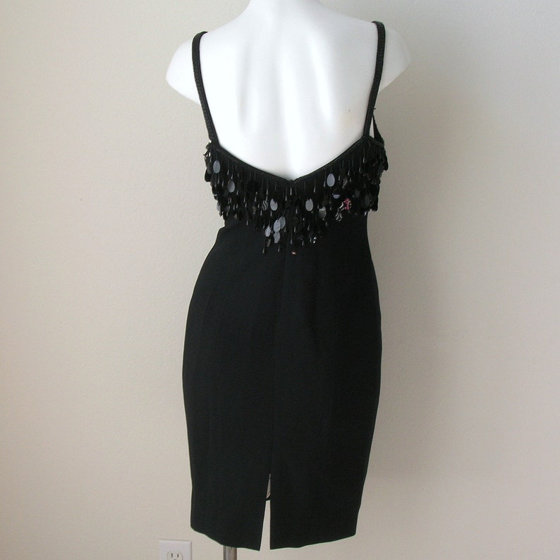 Vintage DORE' 80s Beaded Sequined Go Go Wiggle Dress LBD - Etsy