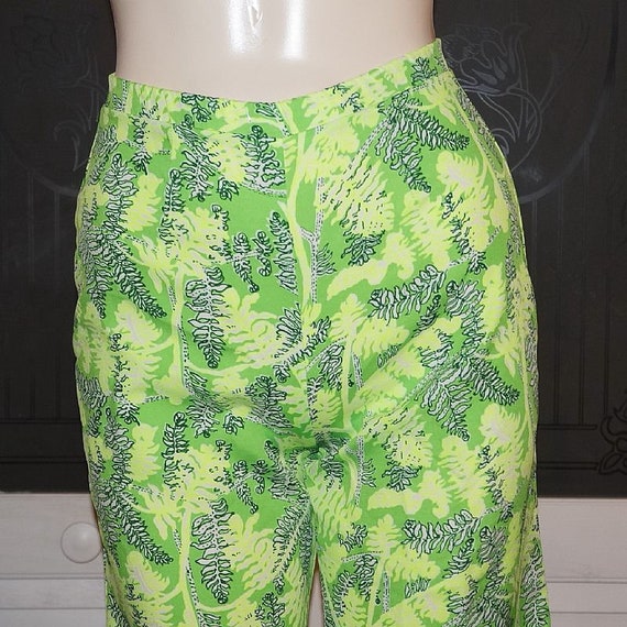 Wild Vintage 60s Lilly Pulitzer Green Leaf Pants | Etsy
