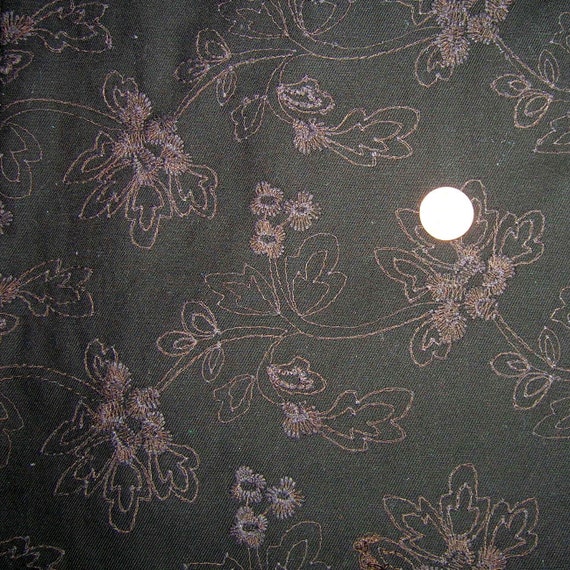 Vintage Cotton Floral Embroidered Dress Fabric Pil