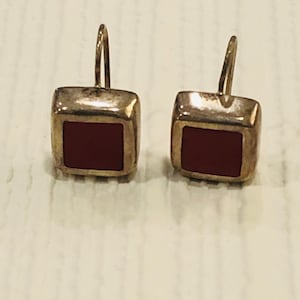 Vintage Mexican  Sterling  Coral Drop Earrings