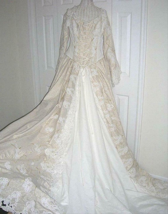 Vintage Couture Embroidered Renaissance Medieval C