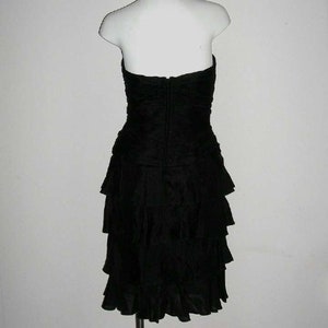 Vintage A.J. Bari Ruched Ruffled Bustier Cocktail Dress image 3