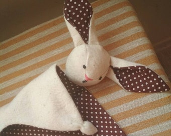 Baby comforter, Bunny comforter, Baby Shower, Christening Gift, Newborn, First toy, Sleeping toy