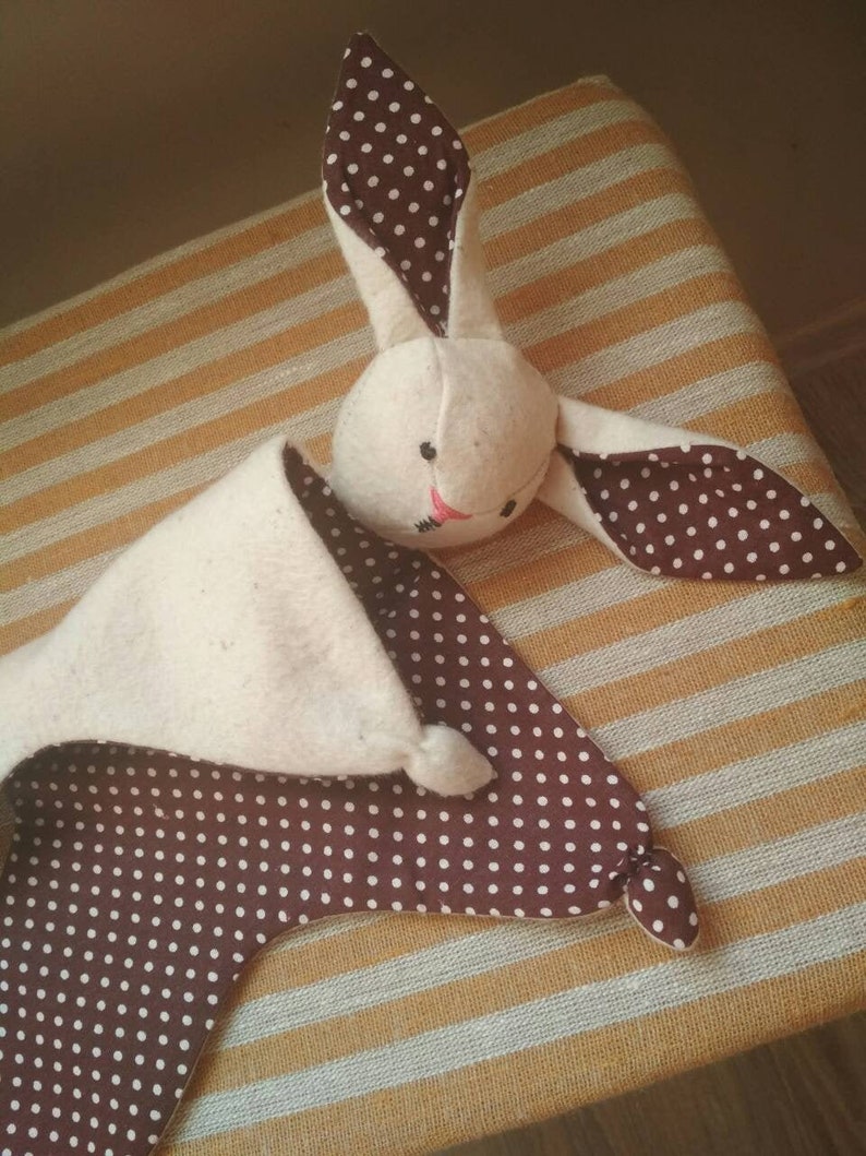 Baby comforter, Bunny comforter, Baby Shower, Christening Gift, Newborn, First toy, Sleeping toy image 1