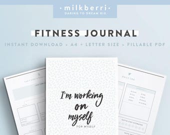 fitness journal etsy