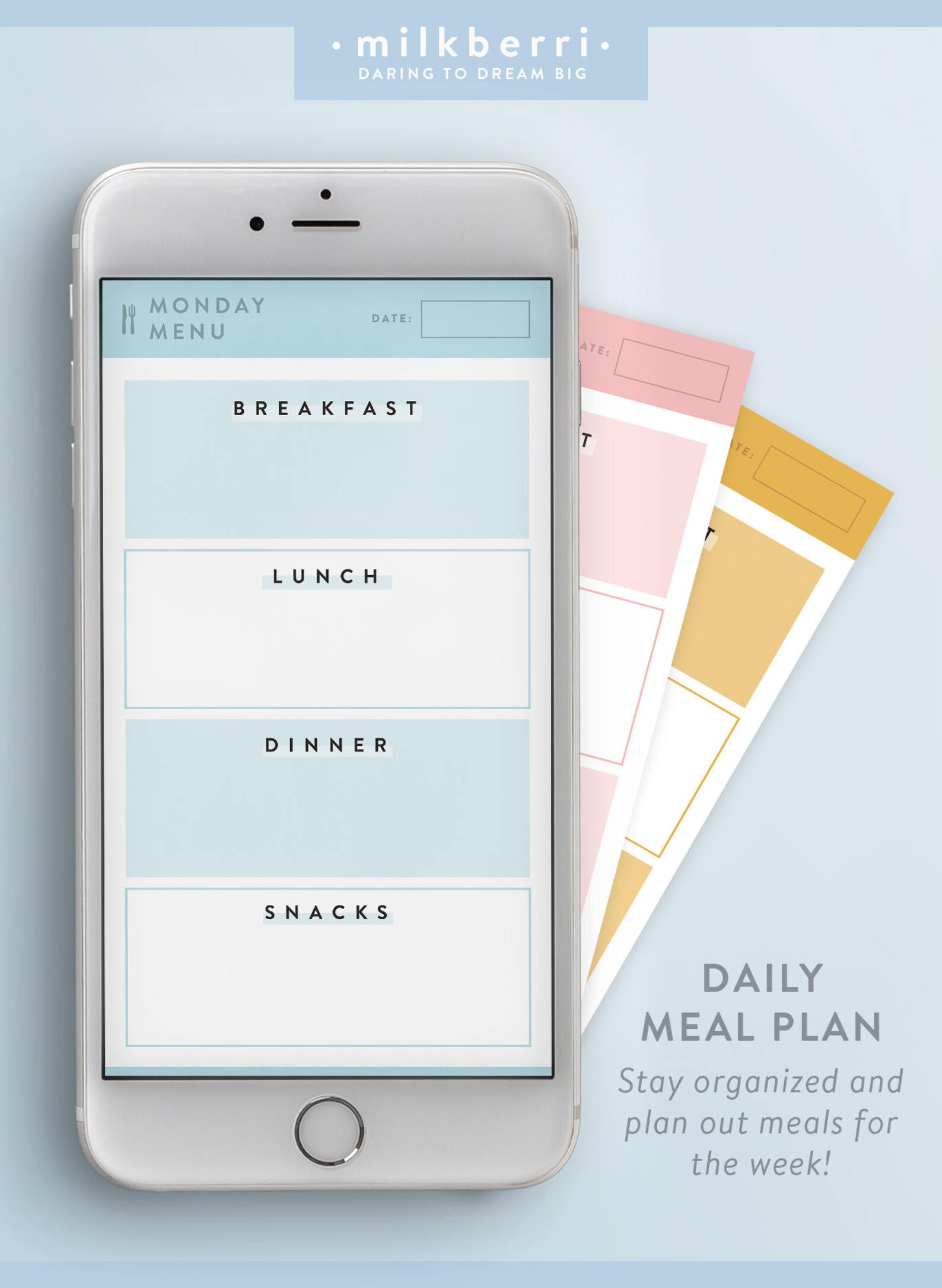 Meal Planner Grocery Shopping List Inventory Recipe Card - Etsy