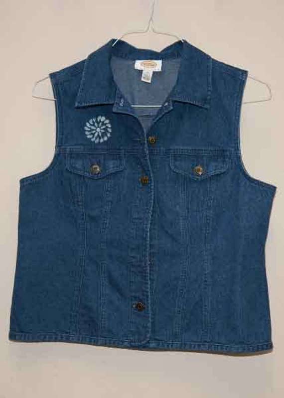 blue denim vest ladies