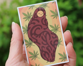 Cannabis Sticker, Art Sticker, Vinyl Sticker, Marijuana Sticker, Weed Sticker, Waterproof Sticker, Laptop Sticker, Phone Sticker