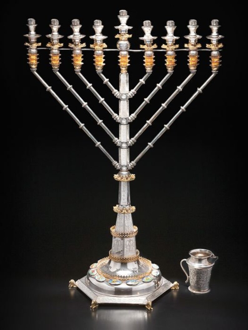 MONUMENTAL Silver & Gold CHANUKAH Menorah Etsy