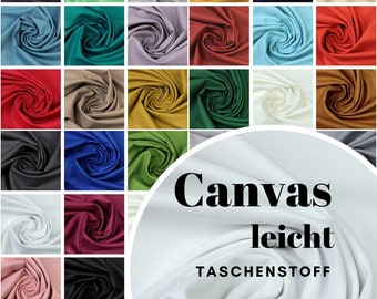 Canvas Light Uni *Arik* Cotton Bag Fabric from 0.5 m (11.00/meter)