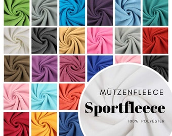 Sportfleece Stoffe Mützenfleece Uni verschiedenen Farben ab 0,5m (10,00/m)