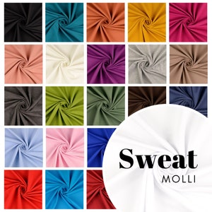 Sweat Stoffe Molli in verschiedenen Farben ab 0,5m (13,90/m)