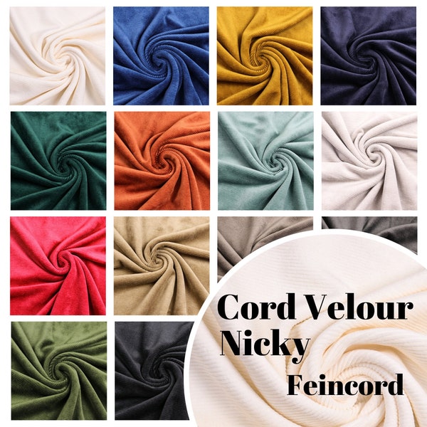 Jersey Cordstoff Feincord elastisch Nicky haptik ab 0,5m (16,00/m)