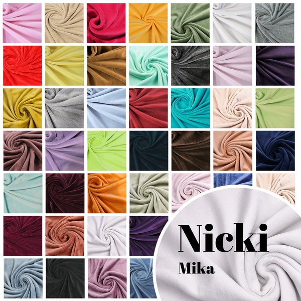 Nicki Stoff Uni in verschiedenen Farben Nicky Velour ab 0,5m (16,00/m)