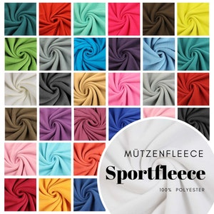 Tessuti in pile sportivi, cappelli in pile tinta unita vari colori da 0,5 m (10,00/metro)
