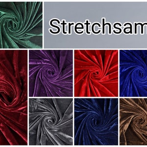 Stretch velvet in different colors from 0.5 m (9.90/meter)