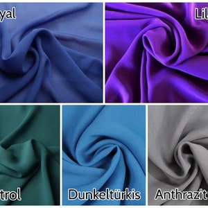 Chiffon Stoffe uni als Meterware, weich fallend, transparent, durchscheinend in 40 verschiedenen Farben 5,29/m zdjęcie 8