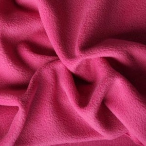 Tessuto in pile anti-pilling, morbido e soffice, tinta unita, colore rosa da 0,5 m (9,00/metro)