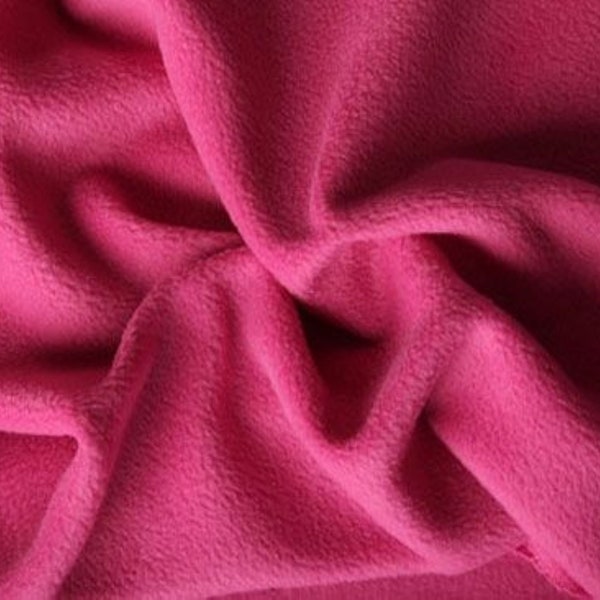 Fleece Stoff Antipilling kuschelig weich Unifarben in Pink ab 0,5m (9,00/m)