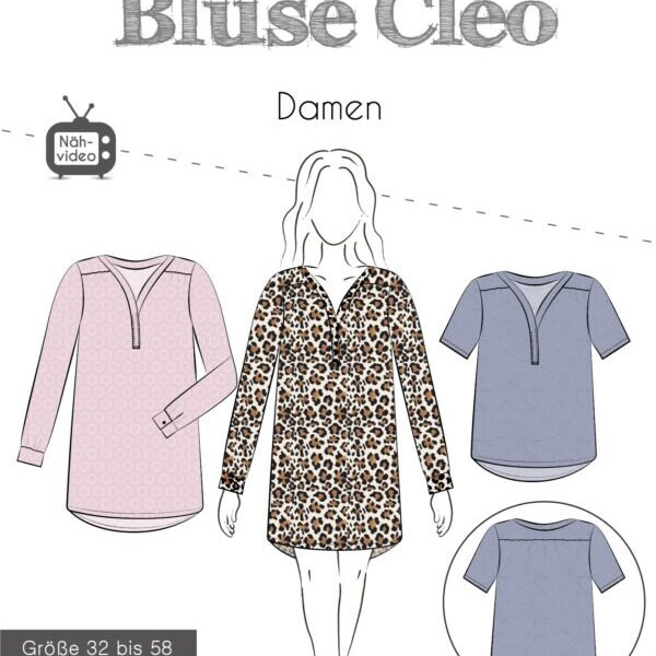 Schnittmuster Papier Damen Bluse Cleo Fadenkäfer (11,90/Stk)