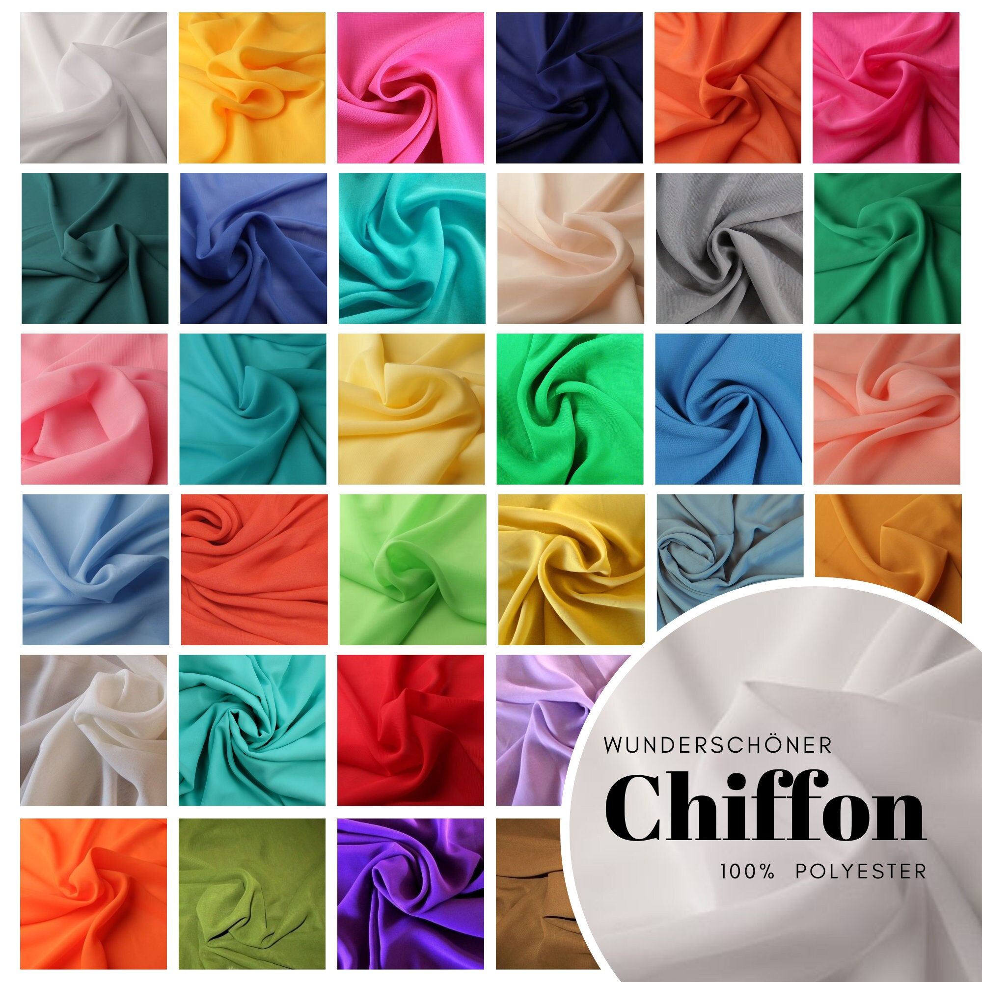 Amazon Chiffon Stoff Mit Muster Crêpe Chiffon Stoffe Gemustert