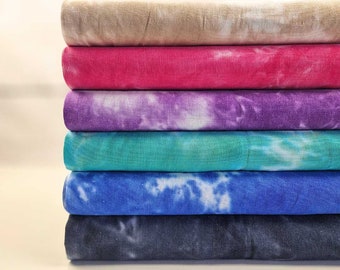 Viscose linen fabric with batik pattern in different colors from 0.5 m (15.00/meter)