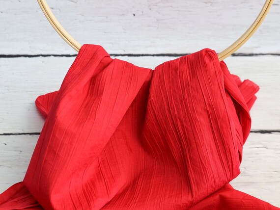 Baumwollstoff Crinkle Knitterstoff in Rot ab 0,5m (9,00/m)