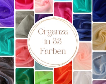 Organza fabric in solid colors, sold by the meter (2.29/meter)