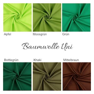 Cotton fabrics plain in 41 different colors from 0.5 m 7.50/meter image 7