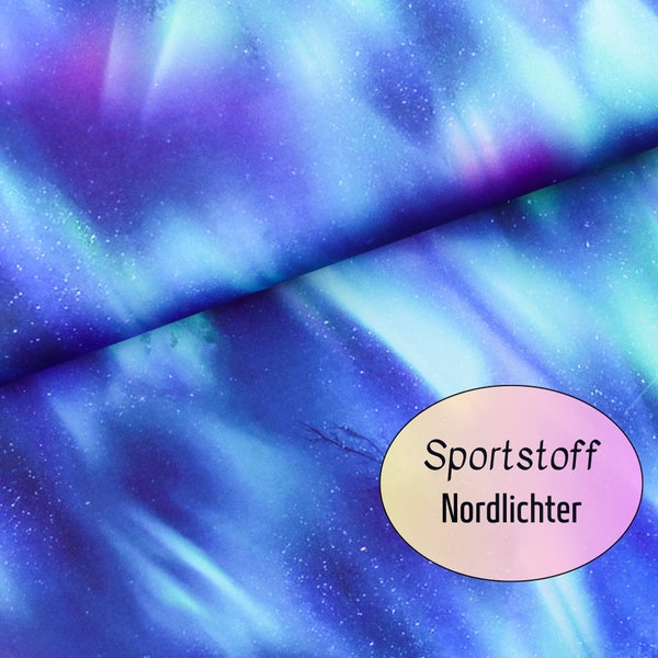 Sportswear Sportstoff Franzi Nordlichter Blau Grün ab 0,5m (18,00/m)