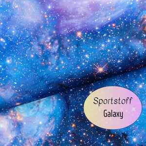 Sportswear sports fabric Franzi Galaxy blue light blue from 0.5 m (18.00/meter)