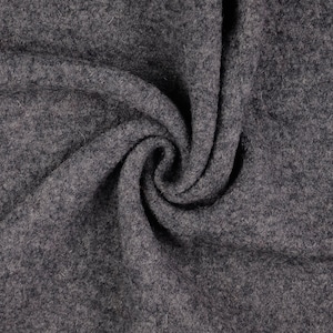 Walkloden / Walkstoff wool plain colors in mottled gray from 0.5 m (28.00/meter)