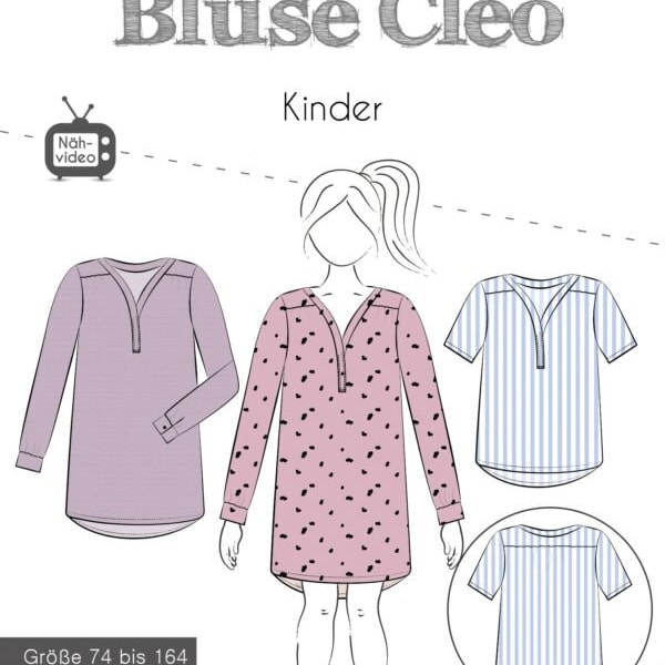 Schnittmuster Papier Kinder Bluse Cleo Fadenkäfer (11,90/Stk)