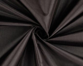 Tessuto in taffetà di lusso per abiti, colore NERO, a partire da 0,5 m (7,00/metro)