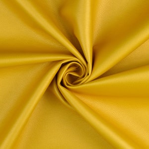 Faux leather metallic in golden yellow from 0.5 m (19.00/meter)