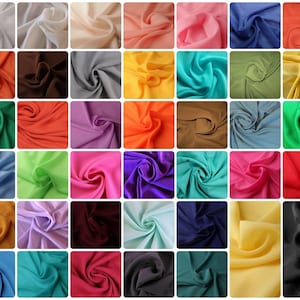 Plain chiffon fabrics sold by the meter, softly falling, transparent, translucent in 40 different colors 5.29/meter image 10