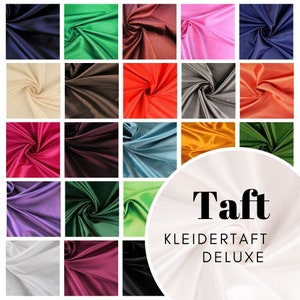 Dress taffeta fabric deluxe in various colors from 0.5 m (6.50/meter)