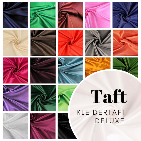 Kleidertaft Stoff Deluxe in verschiedenen Farben ab 0,5m (6,50/m)