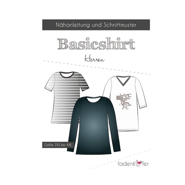 Schnittmuster Papier Herren Basicshirt Fadenkäfer (11,90/Stk)