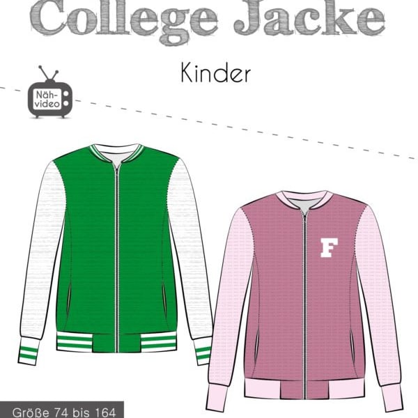 Schnittmuster Papier Kinder College Jacke Fadenkäfer (11,90/Stk)