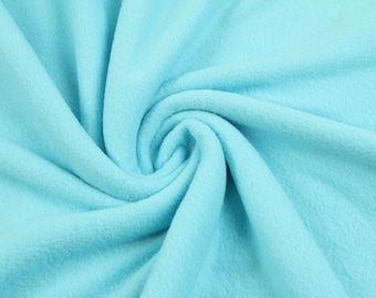 Sport fleece micro fleece hat fleece fabric pleasantly soft plain colors in turquoise from 0.5 m (10.00/meter)