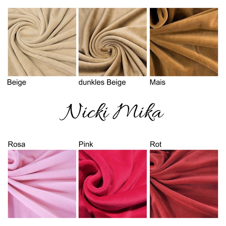 Nicki Stoff Uni in verschiedenen Farben Nicky Velour ab 0,5m 16,00/m Bild 4