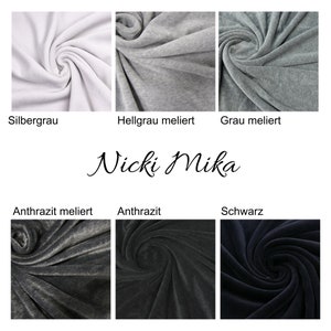 Nicki Stoff Uni in verschiedenen Farben Nicky Velour ab 0,5m 16,00/m Bild 9